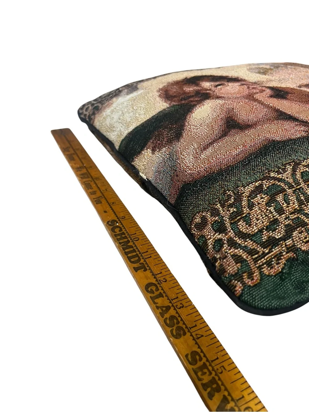 Vintage Raphael Cherubs Sistine Madonna Tapestry Throw Pillow 14x14 Angels